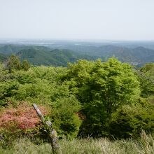 頂上からの眺め。遠くまで見渡せます。