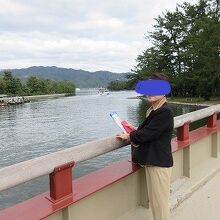 普通のしっかりしたこの橋が回転します