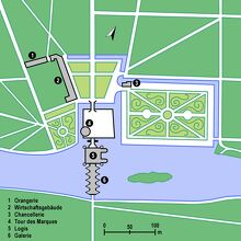シュノンソー城の縄張り（詳細は文中）