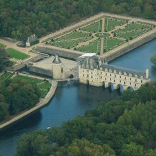 シュノンソー城の俯瞰