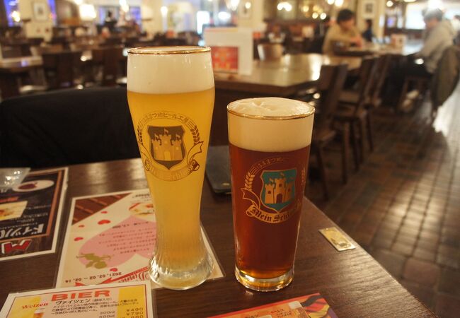 浜松ビールは本格的なドイツビール、フードメニューも豊富