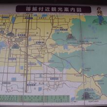 帯解駅前の観光案内図