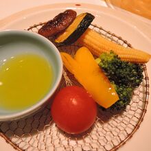 蒸した野菜料理