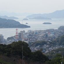 尾道の町が眼下に広がります