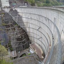 ダムの高低差はかなりのもの！