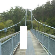 橋の幅は二人並んで歩けるくらいで広すぎず狭すぎずです