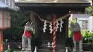 鋭い目つきの狐像