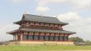 あとから作られた大極殿。外国使節の接待などに使われたそうです。復元されています。