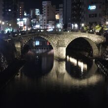 ライトアップされた眼鏡橋