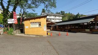 朝市会場は大蛇みこしの展示場所