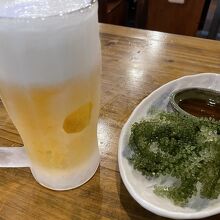 キンキンに冷えたオリオンビール生は最高さぁ～