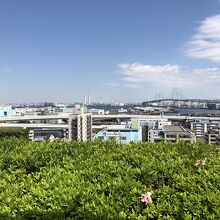 展望台から見た横浜ベイブリッジ