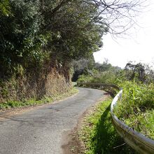 管理所までの道幅は狭い