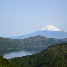 大観山から望む富士山と芦ノ湖