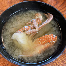 蟹の味噌汁