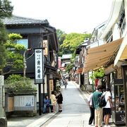 弁財天仲見世通り;青銅の鳥居⇔朱の鳥居