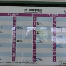 ゆだ高原駅の時刻表