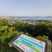 館山城の城山公園から見る館山湾