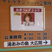 当日のショーの案内