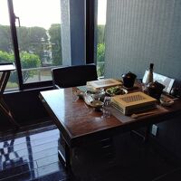 食事は景色が見える半個室