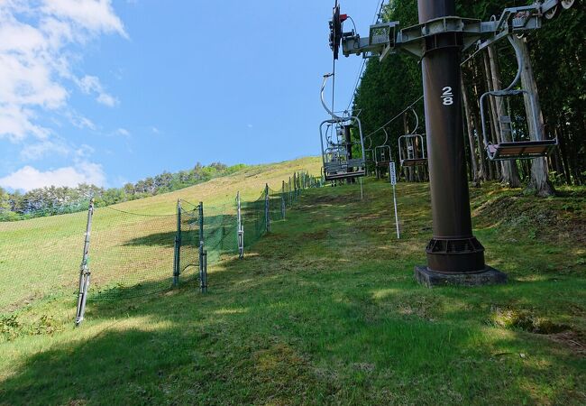 小さなスキー場 夏は巨大な滑り台