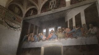 レオナルド・ダビンチの奇跡的に残った「最後の晩餐」の壁画が見られる