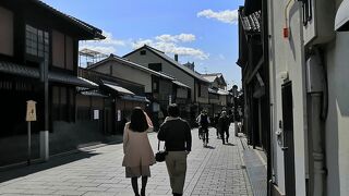 お茶屋の家並み