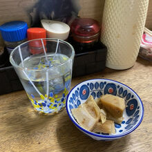 筍の煮物と焼酎