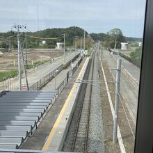 （北）浪江駅方向を見て