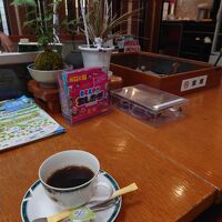 チェックアウト前、フロントでのコーヒーサービス。