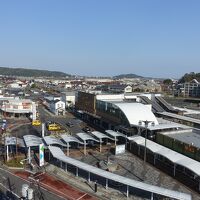 部屋からの眺め（JR倉吉駅が目の前）