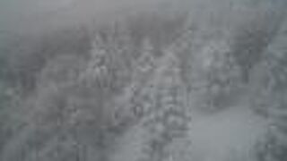 樹氷林へつながるロープウェイ