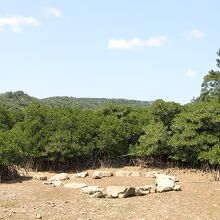 ～大きな自然石が並んでいて、ストーンサークルみたい～