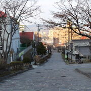 坂の上から函館の街を一望