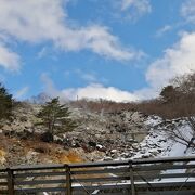 湯気がモクモク沸いてます