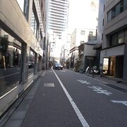 銀座の町を南北に通る通りの一つです。