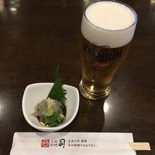 どろめとビール
