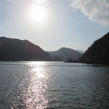 湖岸の地肌が露出していないので美しい景色