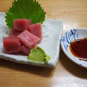 マグロとビール