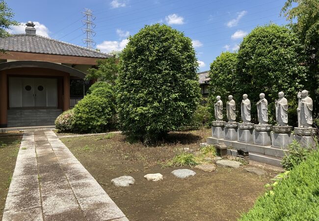 細い道のわきにあります