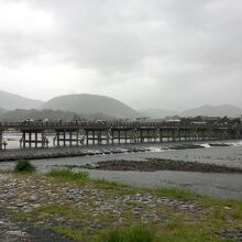 周囲に見える山の風景