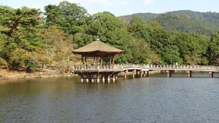 鷺池に浮かぶ姿が美しい