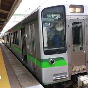 新潟駅近郊は本数も多く、利用が多かった。