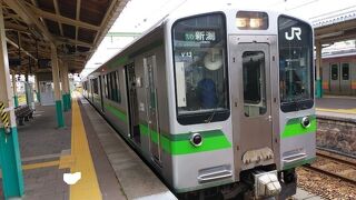 新潟駅近郊は本数も多く、利用が多かった。