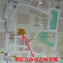 気象科学館は、港区のみなと科学館と同じ建物に入っています。