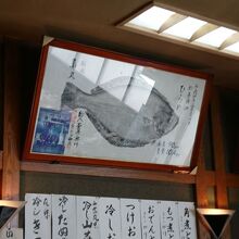 魚拓が飾ってある店内