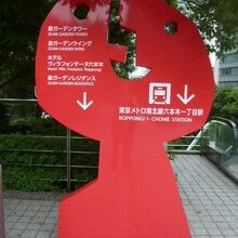 泉ガーデンタワーの広大な施設への移動を容易にするための案内