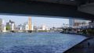 首都高速道路と交差するダイナミックな光景です