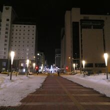 ＪＲ旭川駅前からまっすぐ伸びます!