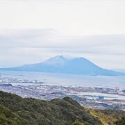 運転休憩に眺める桜島